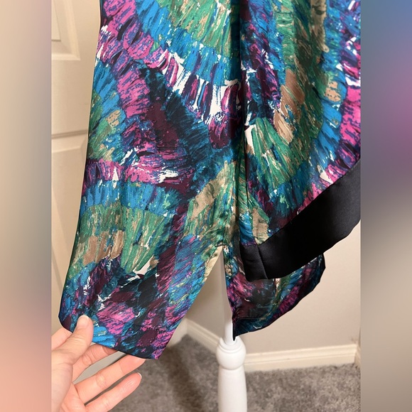 DANA BUCHMAN NWOT $54 ELECTRIC MIX LYONS BEADED BLOUSE TUNIC KIMONO SIZE XL - Picture 10 of 12